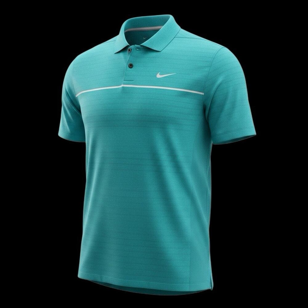 Nike Tiger Woods Collection Blade Collar Polo Shirt Mens XL Ribbed Snap Golf